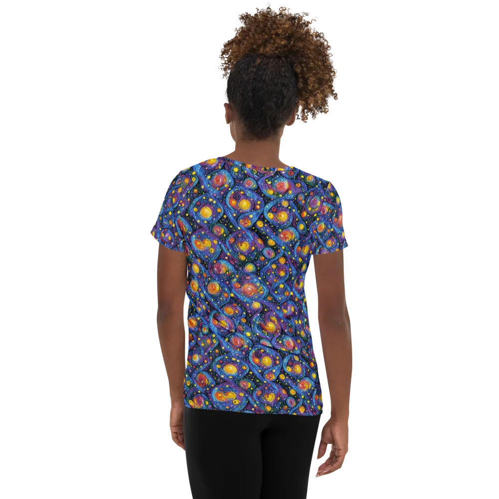 Galactic Reverie on Women's Athletic T-Shirt — Back
