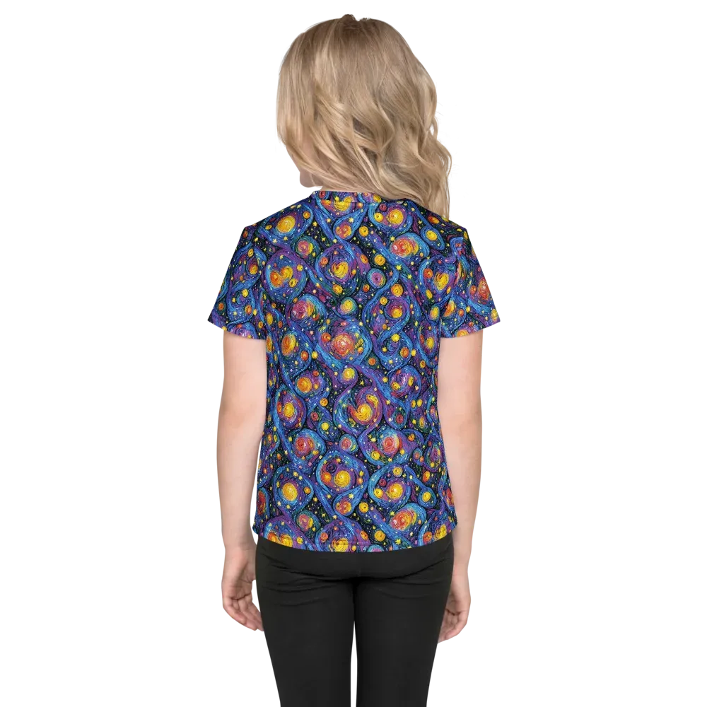 Galactic Reverie on Kids Crew Neck T-Shirt — Back