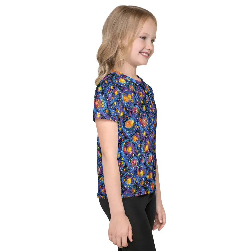 Galactic Reverie on Kids Crew Neck T-Shirt — Right