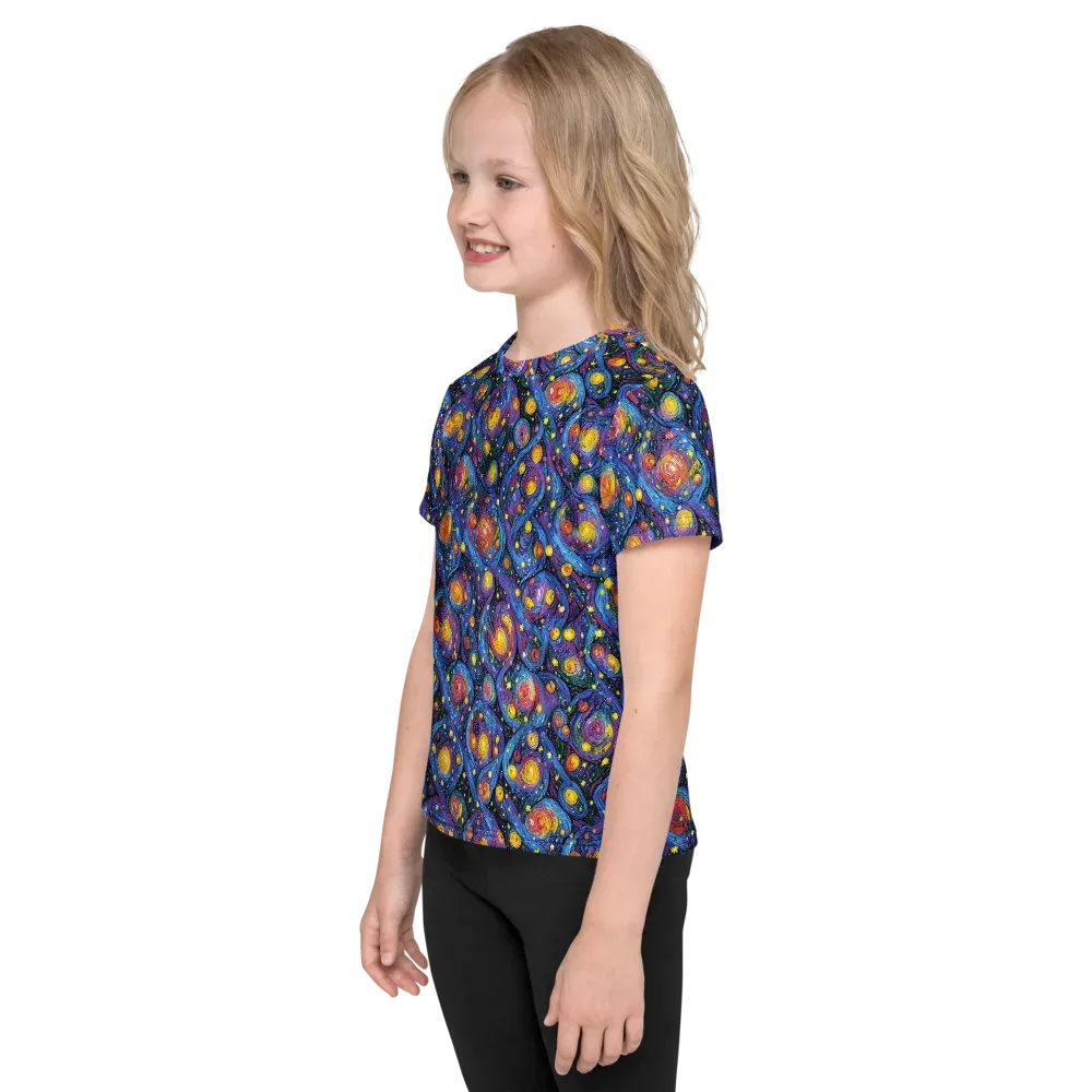 Galactic Reverie on Kids Crew Neck T-Shirt — Left