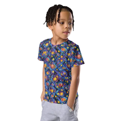 Galactic Reverie on a Kids Crew Neck T-Shirt