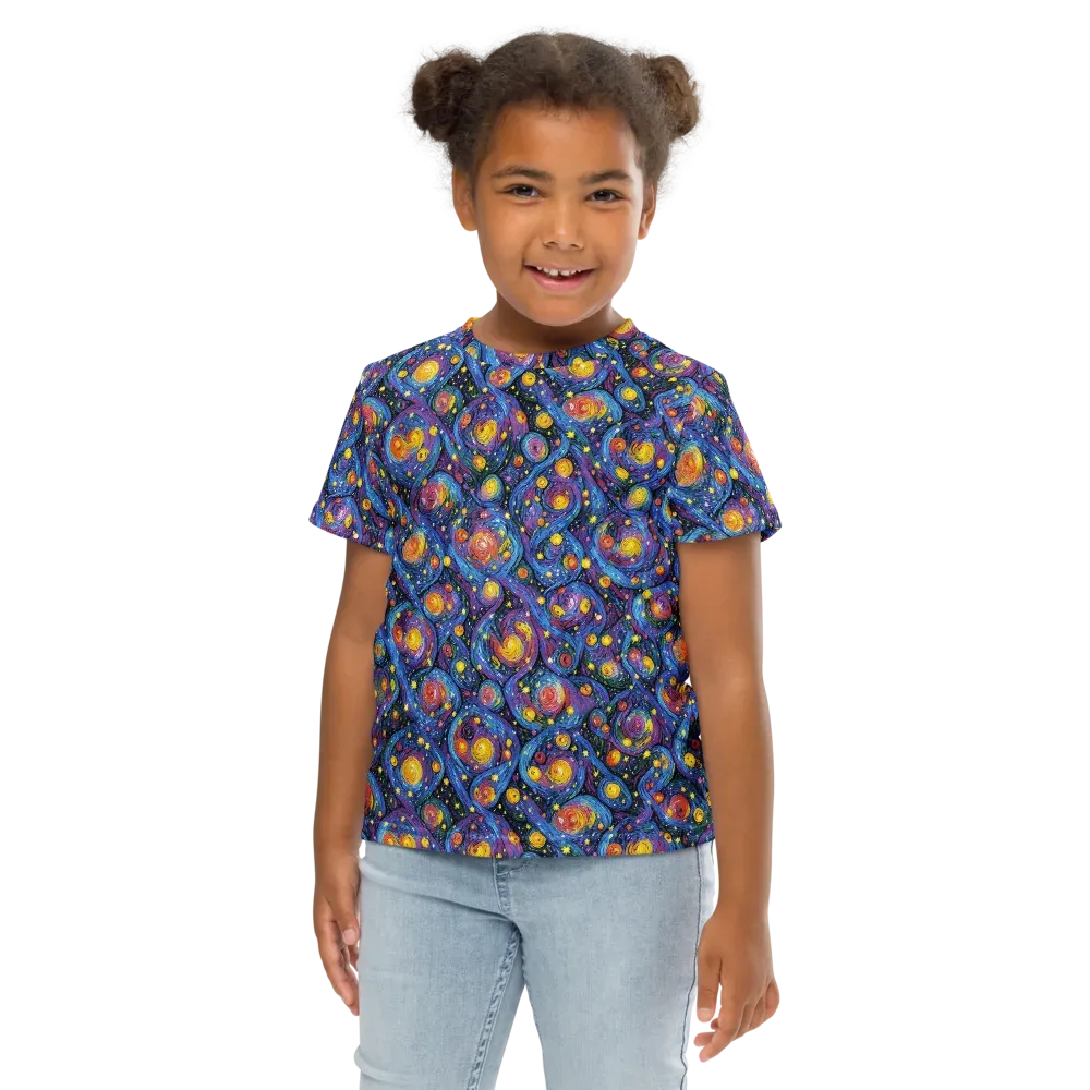 Galactic Reverie on Kids Crew Neck T-Shirt — Front