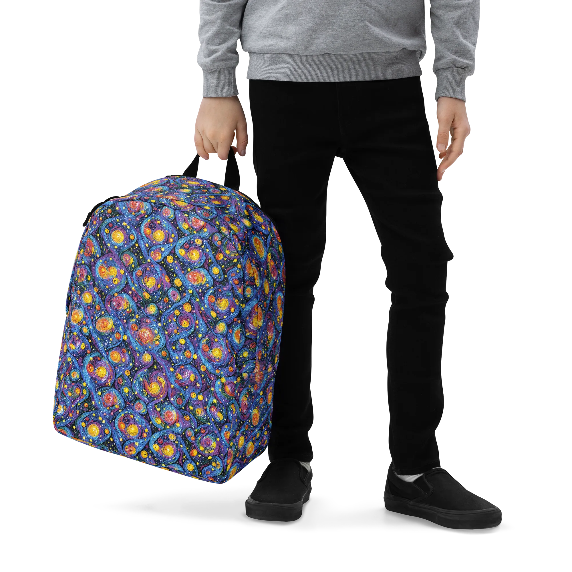 Galactic Reverie on Minimalist Backpack — Zoomed-in