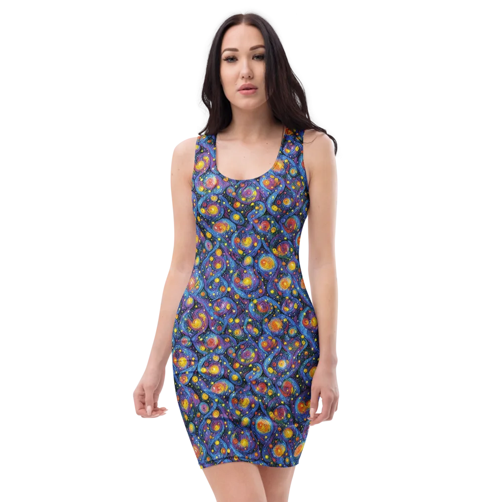 Galactic Reverie on Bodycon Dress — Front