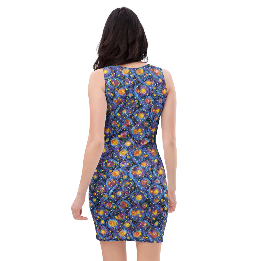 Galactic Reverie on Bodycon Dress — Back