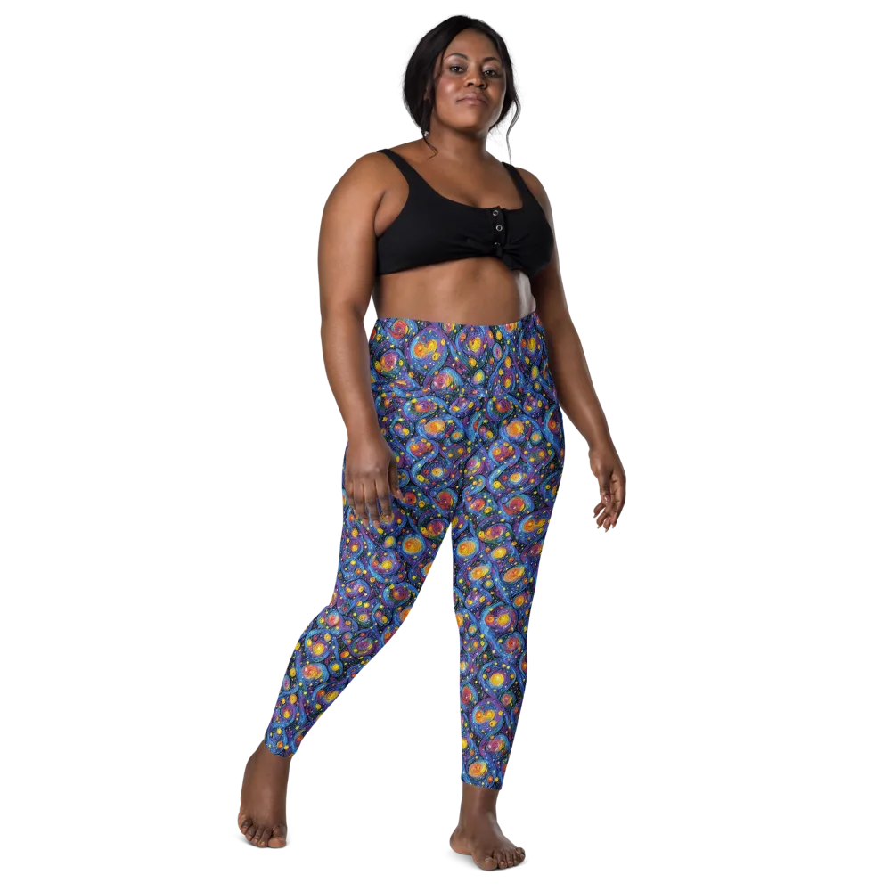 Galactic Reverie on Leggings with Pockets — Front