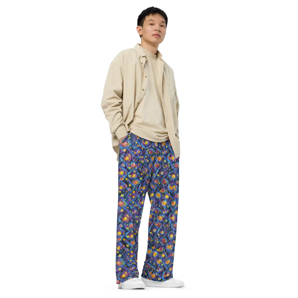 Galactic Reverie on Wide-Leg Pants — Right Front