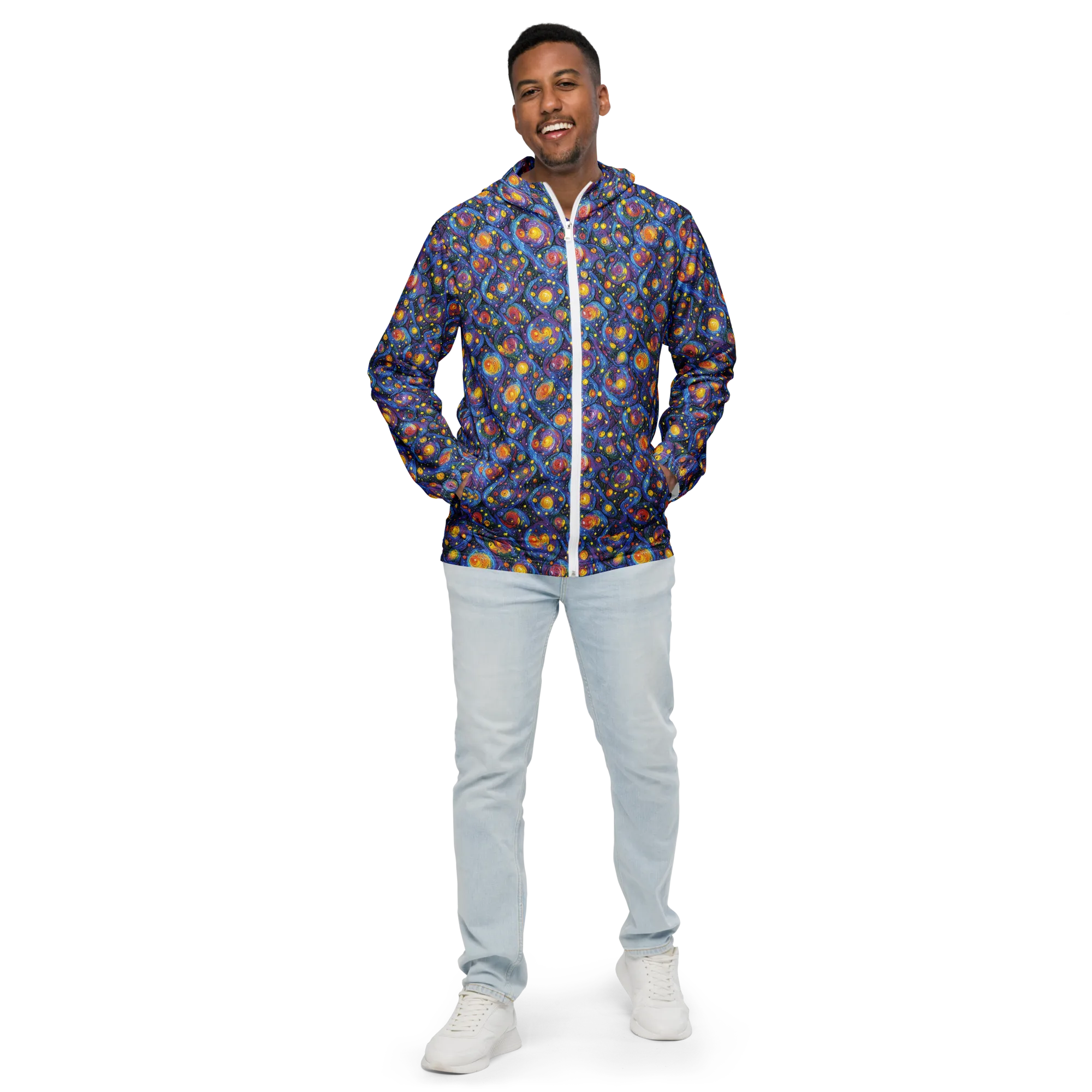 Galactic Reverie on Men's Windbreaker — Front