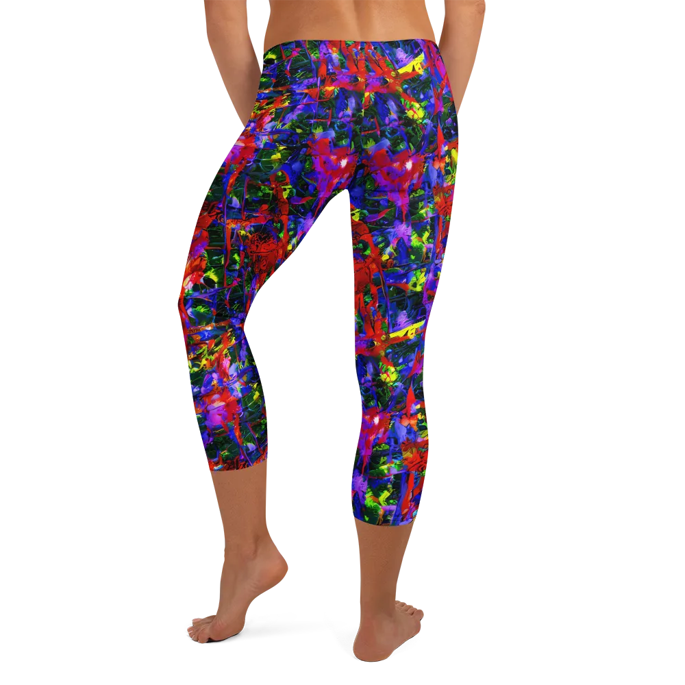 Fractured Rainbow on Capri Leggings — Back