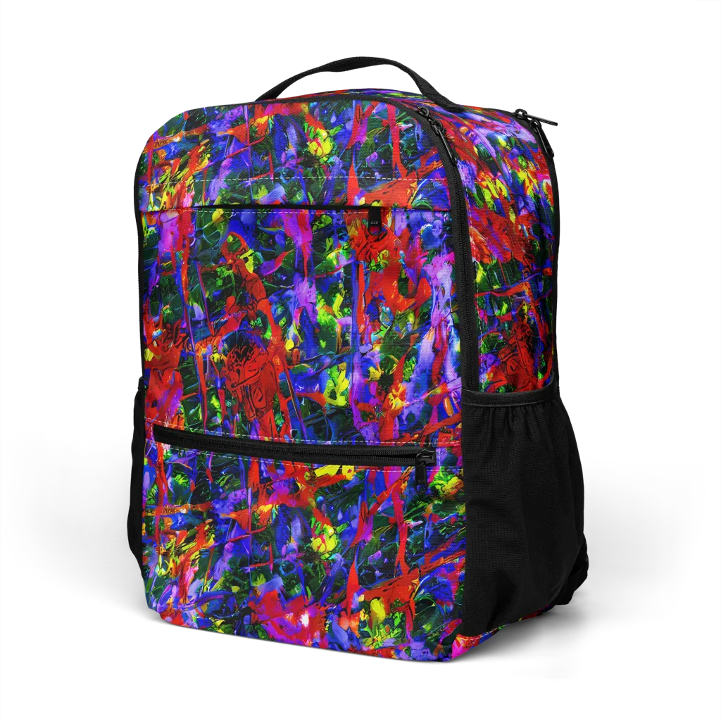 Fractured Rainbow on Utility Backpack — Left Front