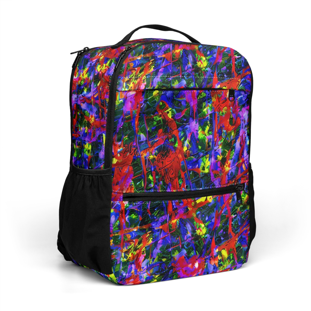 Fractured Rainbow on Utility Backpack — Right Front