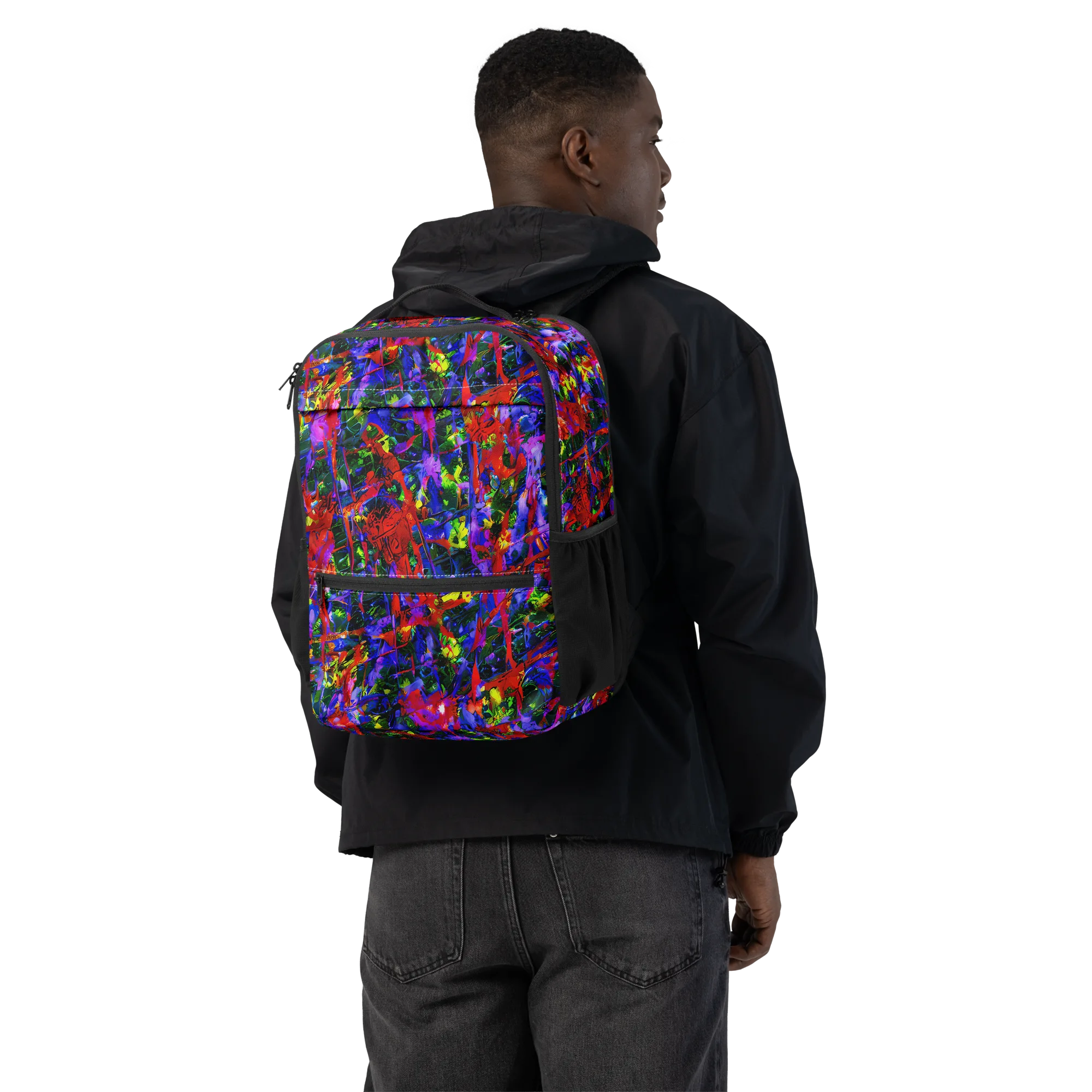 Fractured Rainbow on Utility Backpack — Back