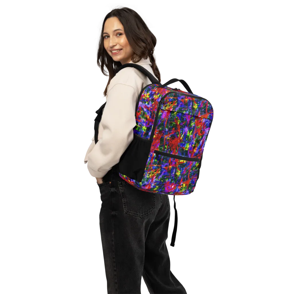Fractured Rainbow on Utility Backpack — Back