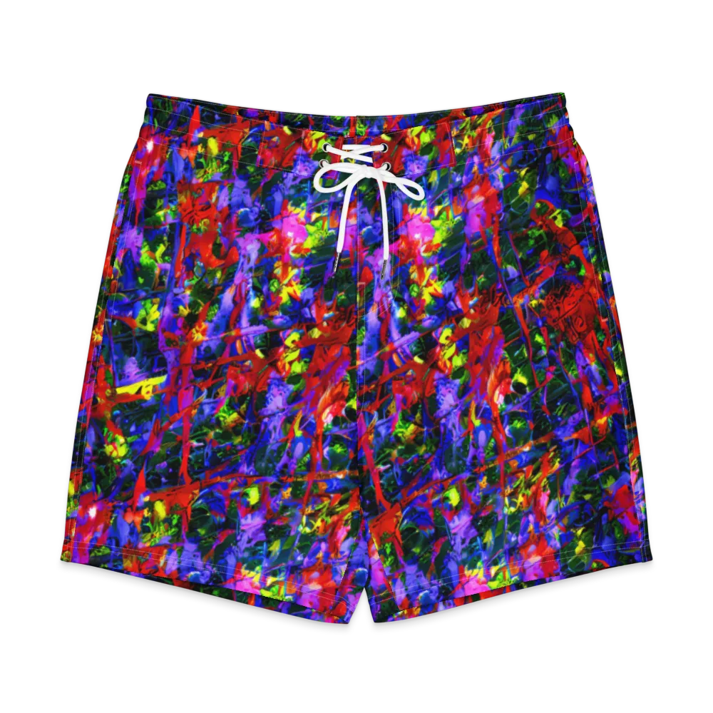 Fractured Rainbow on Men's Board Shorts — Front