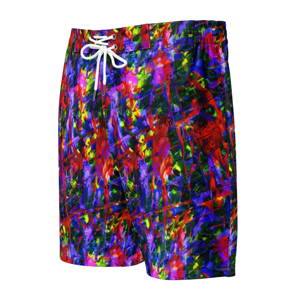 Fractured Rainbow on Men's Board Shorts — Front