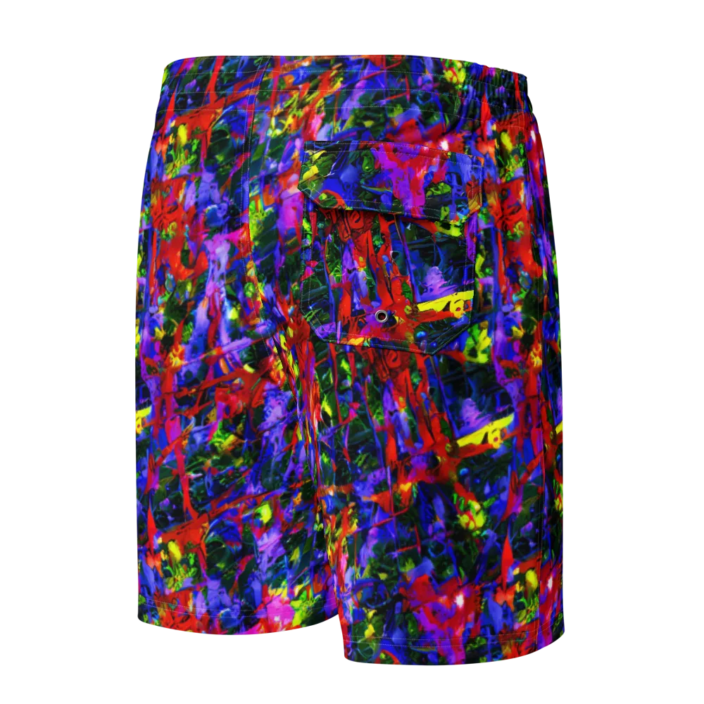 Fractured Rainbow on Men's Board Shorts — Back