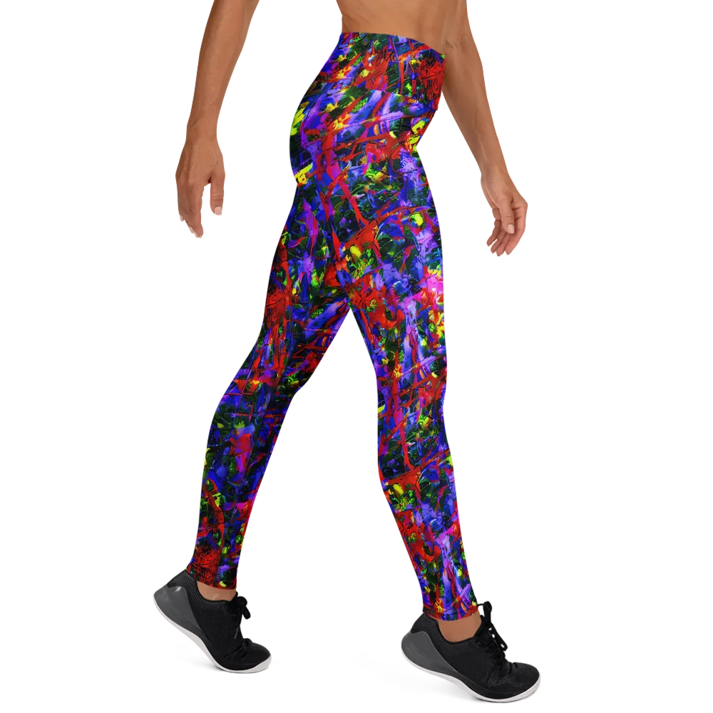 Fractured Rainbow on Yoga Leggings — Right