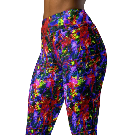 Fractured Rainbow on a Yoga Leggings