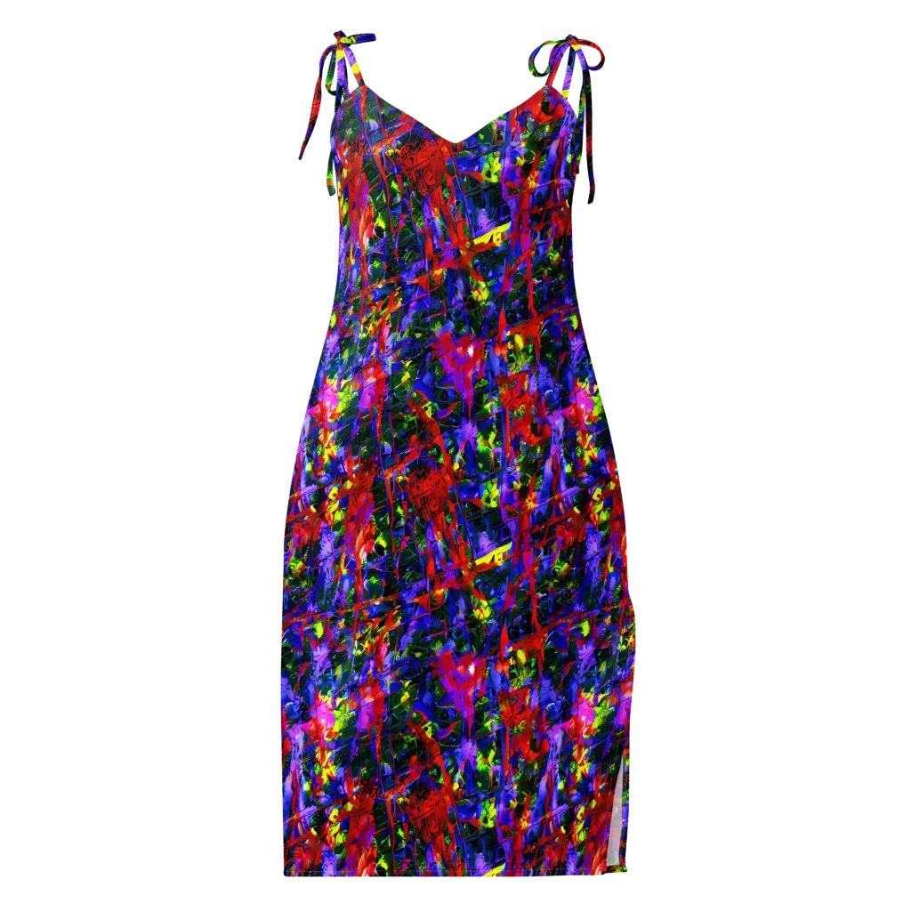 Fractured Rainbow on Slip Dress — Front