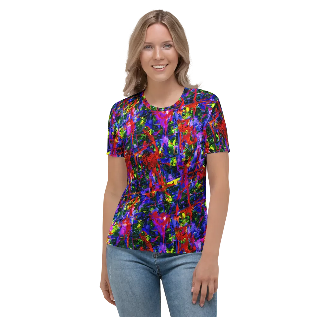 Fractured Rainbow on Women's Crew Neck T-Shirt — Front