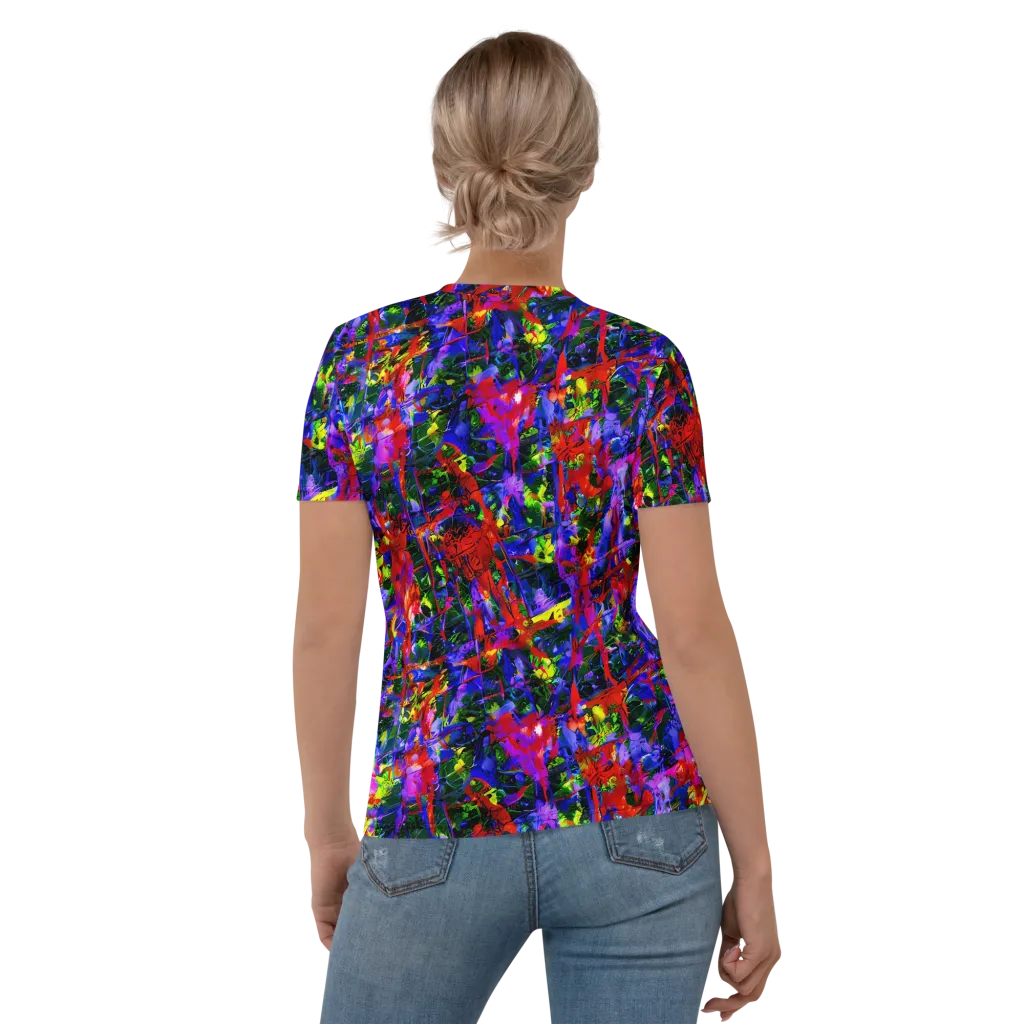 Fractured Rainbow on Women's Crew Neck T-Shirt — Back