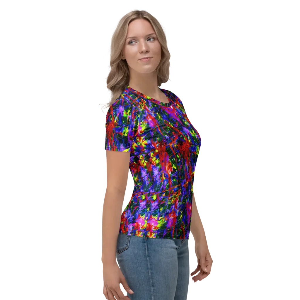 Fractured Rainbow on Women's Crew Neck T-Shirt — Right