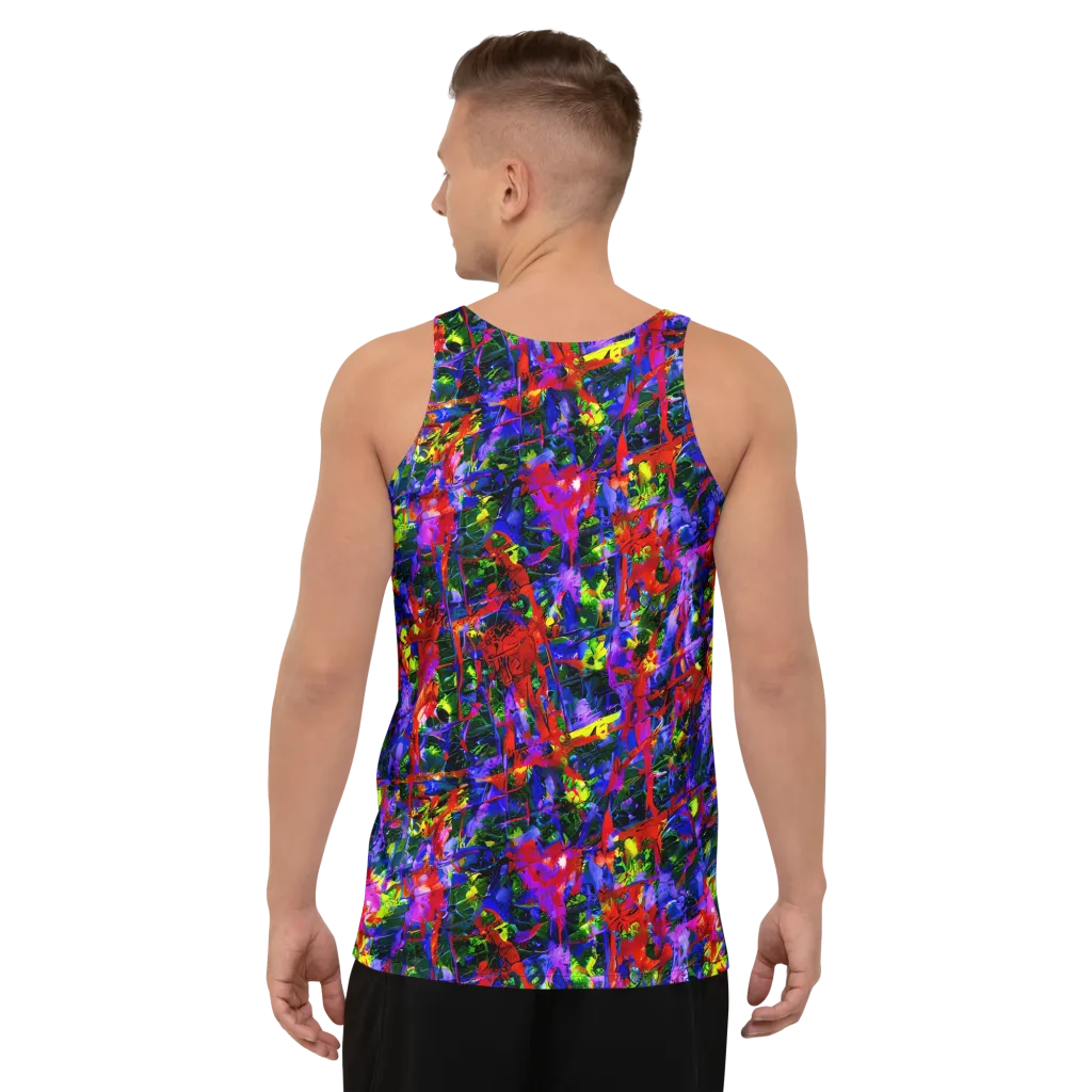 Fractured Rainbow on Men's Tank Top — Back