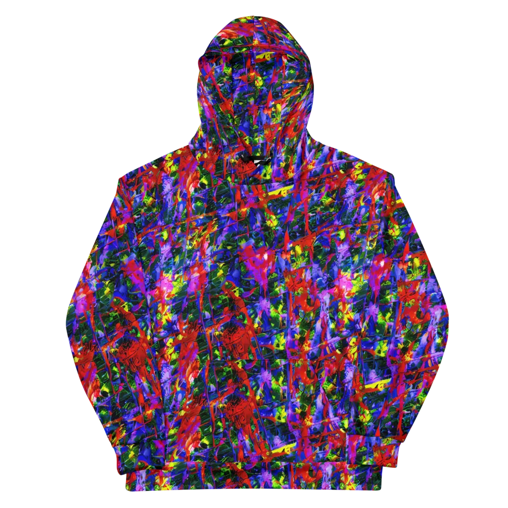 Fractured Rainbow on Cotton Hoodie — Front