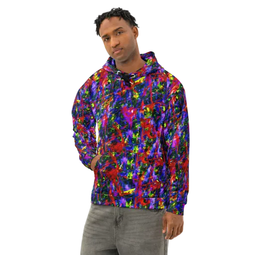 Fractured Rainbow on a Cotton Hoodie
