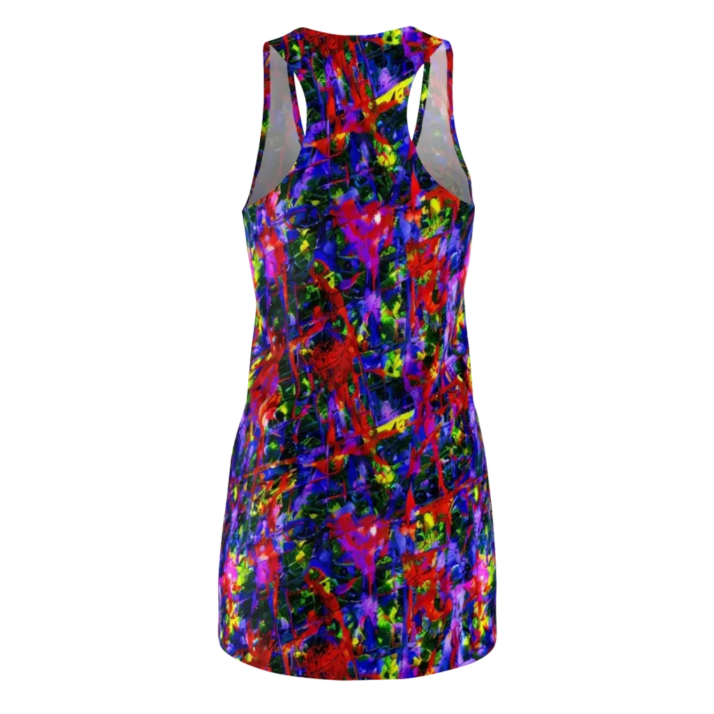 Fractured Rainbow on Racerback Dress — Back