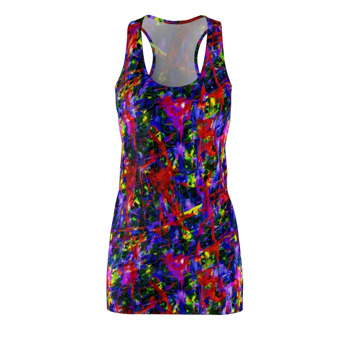 Fractured Rainbow on Racerback Dress — Front