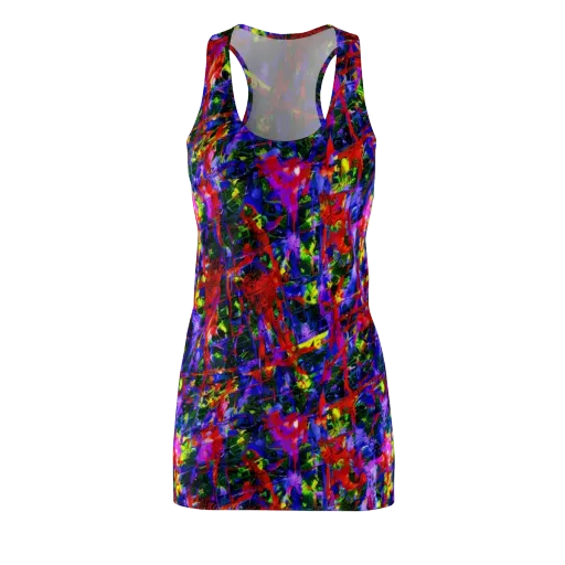 Fractured Rainbow on a Racerback Dress