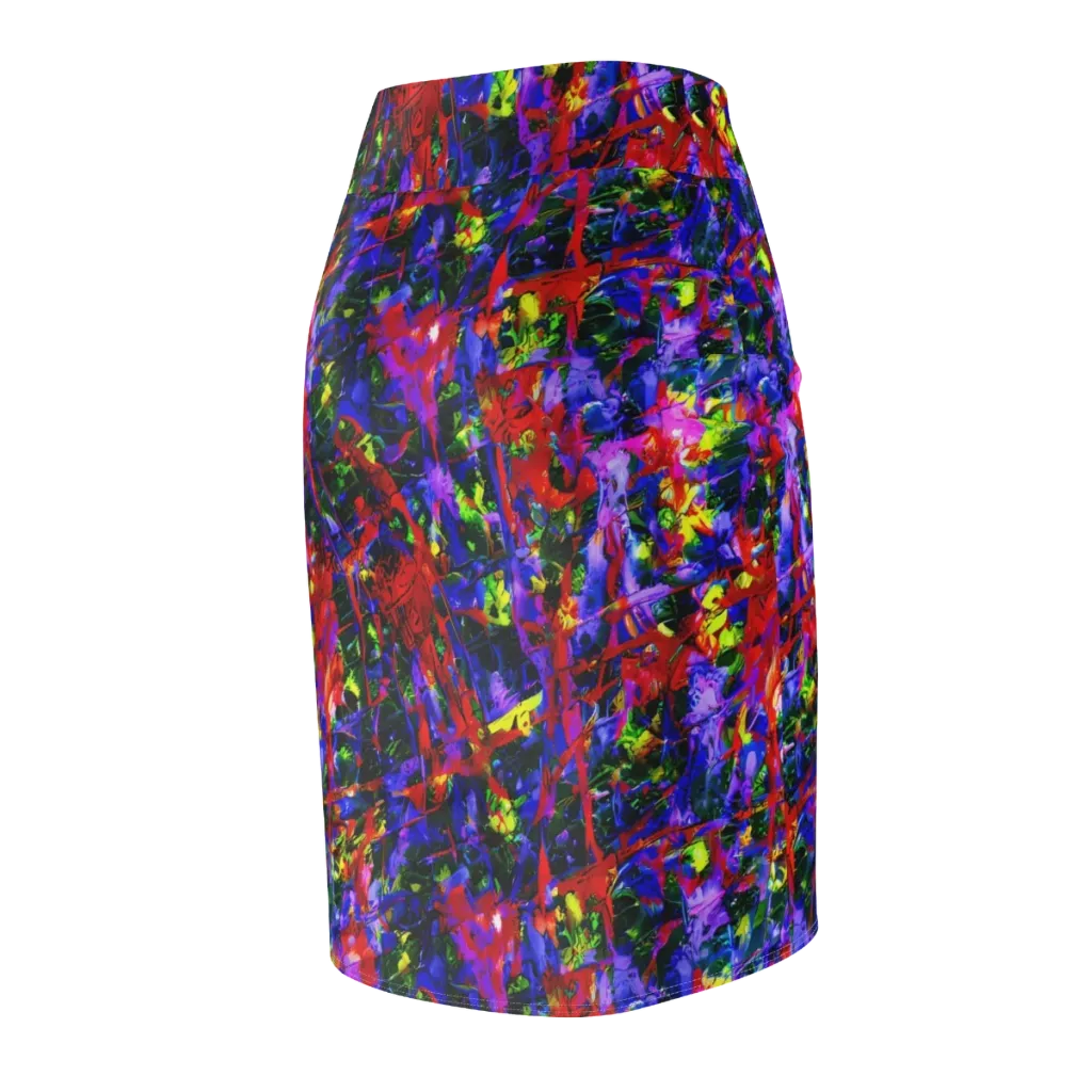 Fractured Rainbow on Pencil Skirt — Back Side