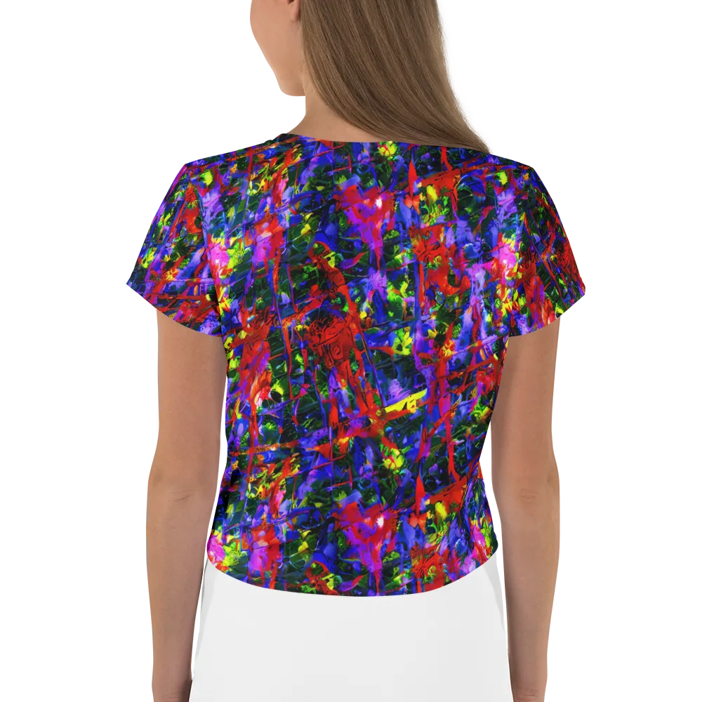 Fractured Rainbow on Crop Tee — Back