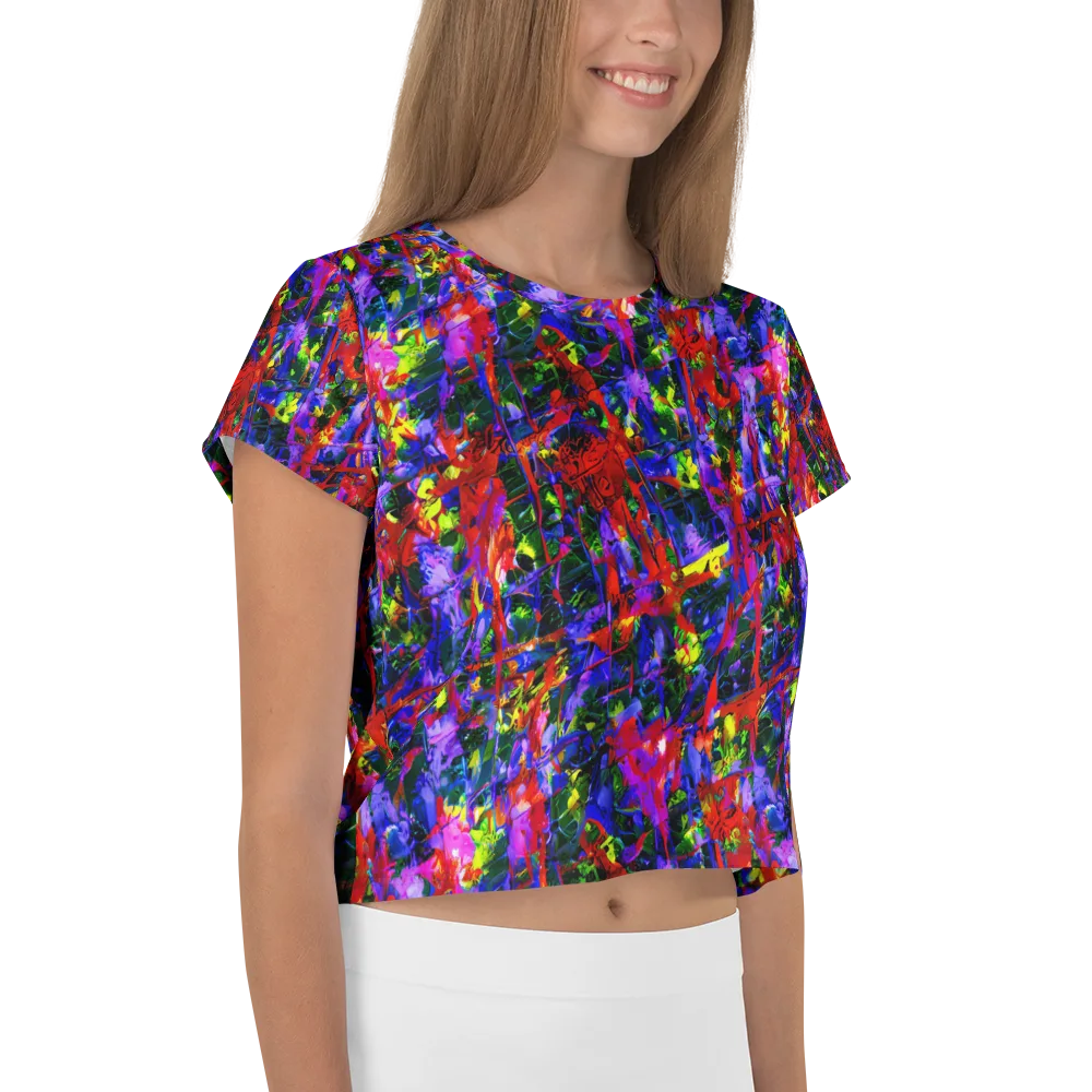 Fractured Rainbow on Crop Tee — Right