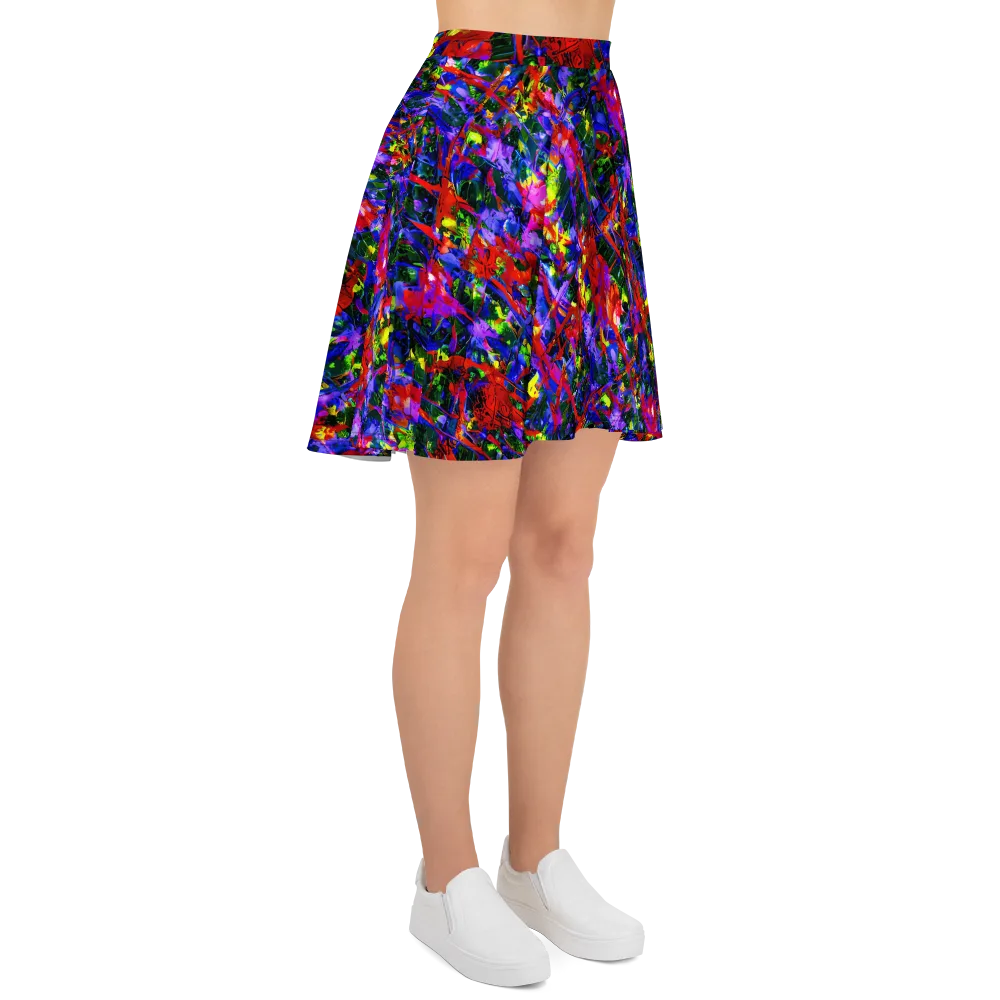 Fractured Rainbow on Skater Skirt — Right