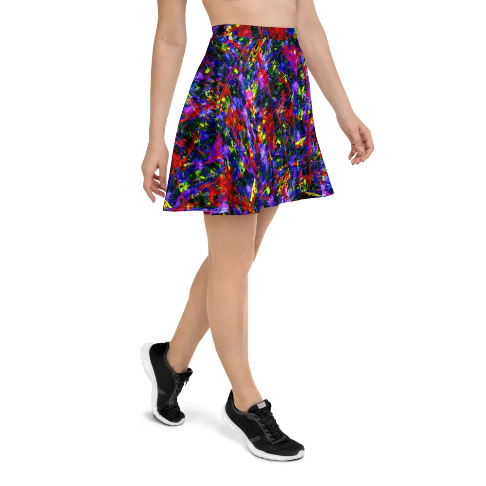 Fractured Rainbow on Skater Skirt — Right
