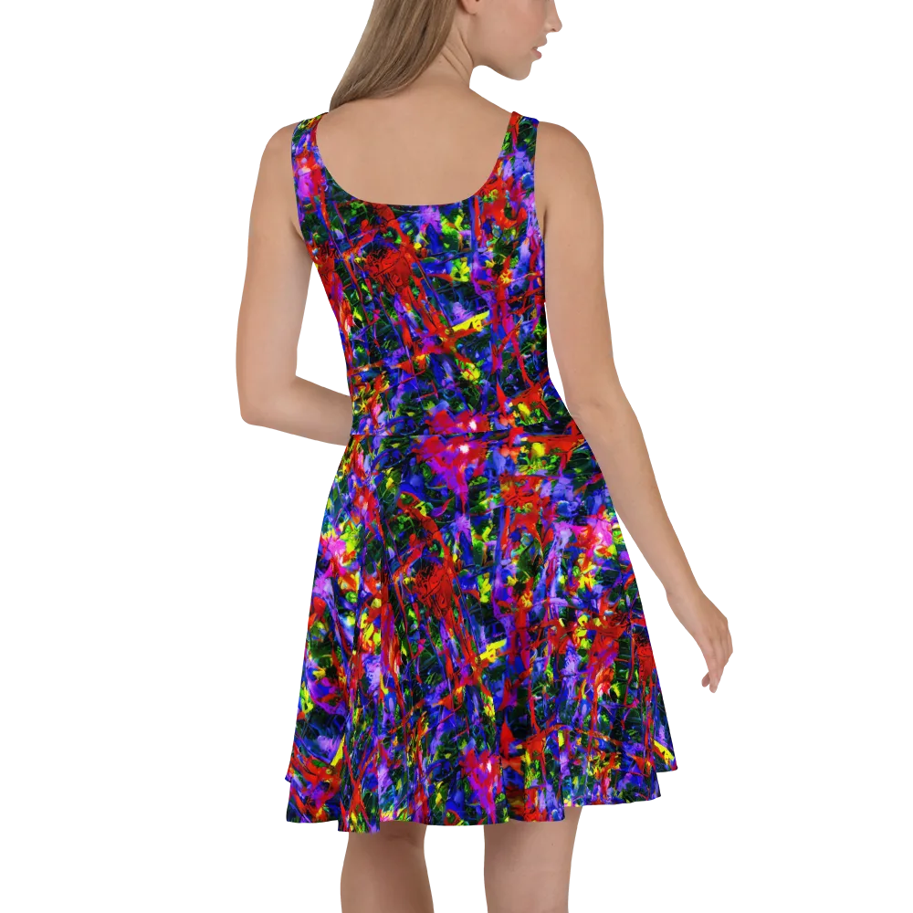 Fractured Rainbow on Skater Dress — Back