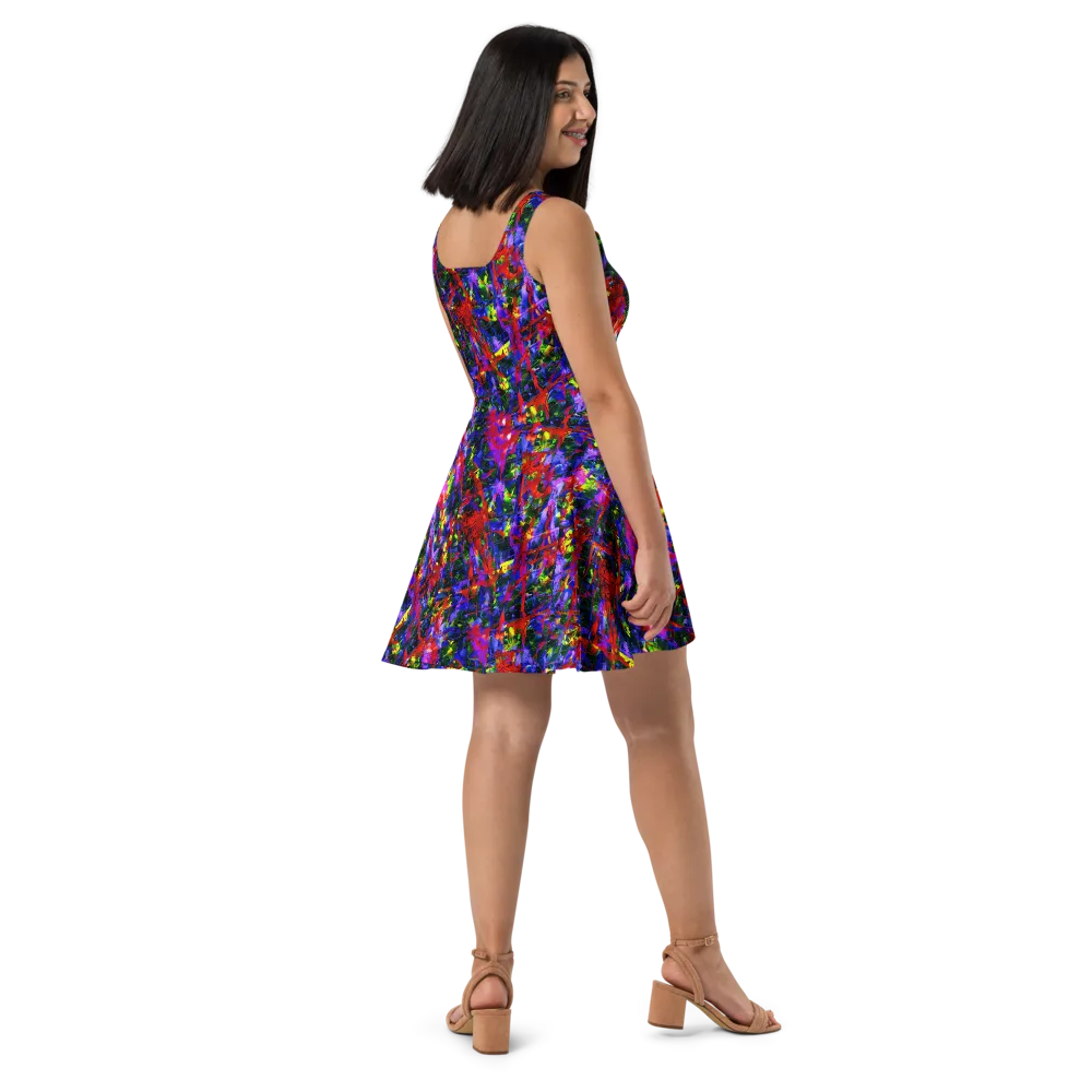 Fractured Rainbow on Skater Dress — Right