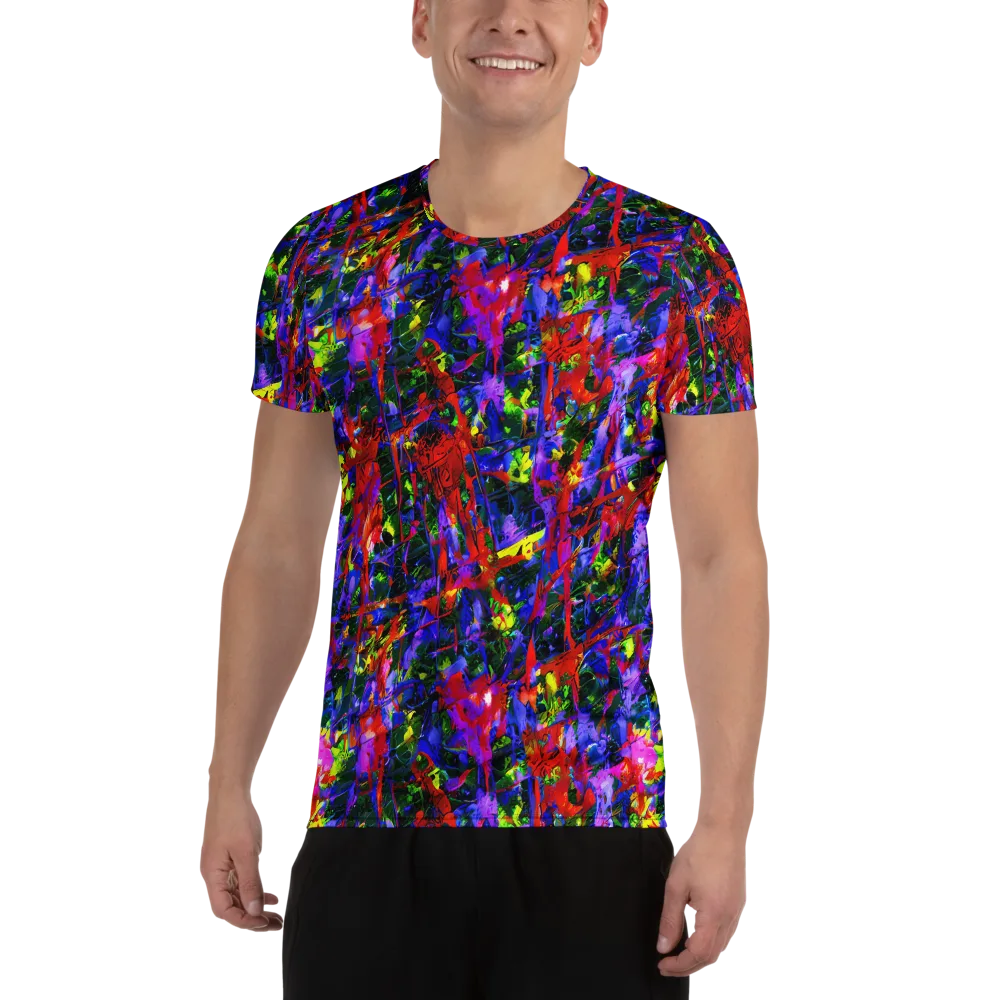 Fractured Rainbow on Men's Athletic T-Shirt — Front