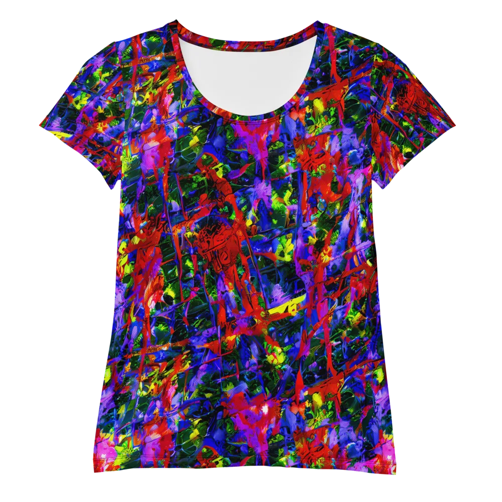 Fractured Rainbow on Women's Athletic T-Shirt — Front