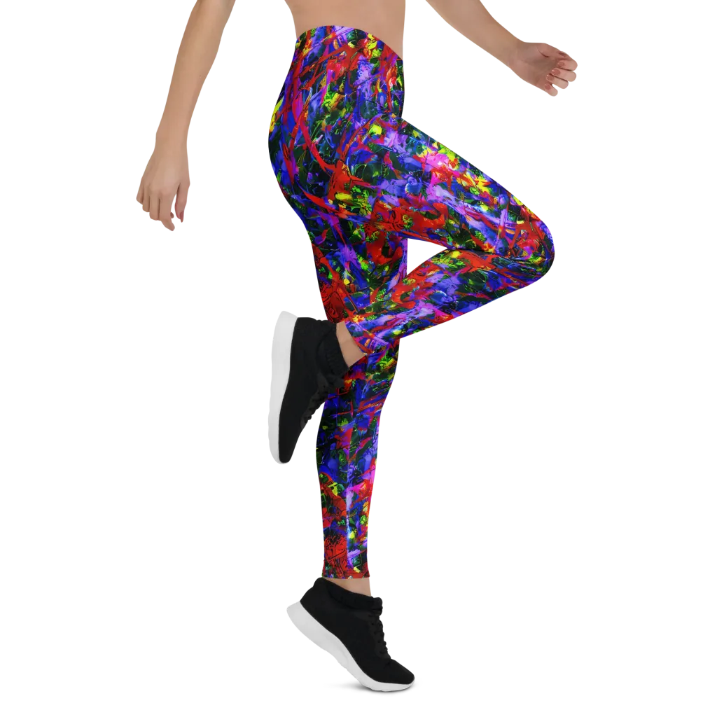 Fractured Rainbow on Leggings — Right