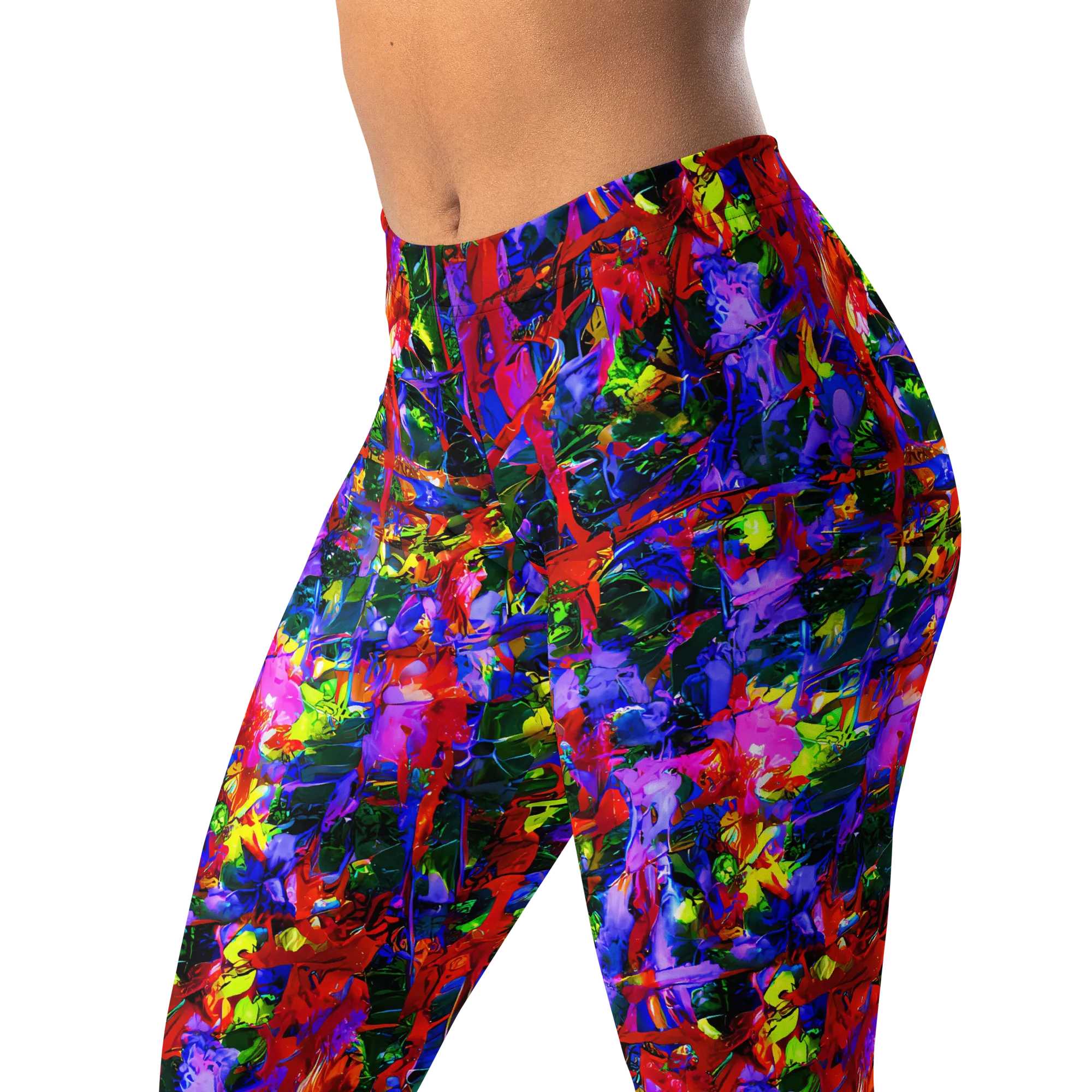 Fractured Rainbow on Leggings — Left Front