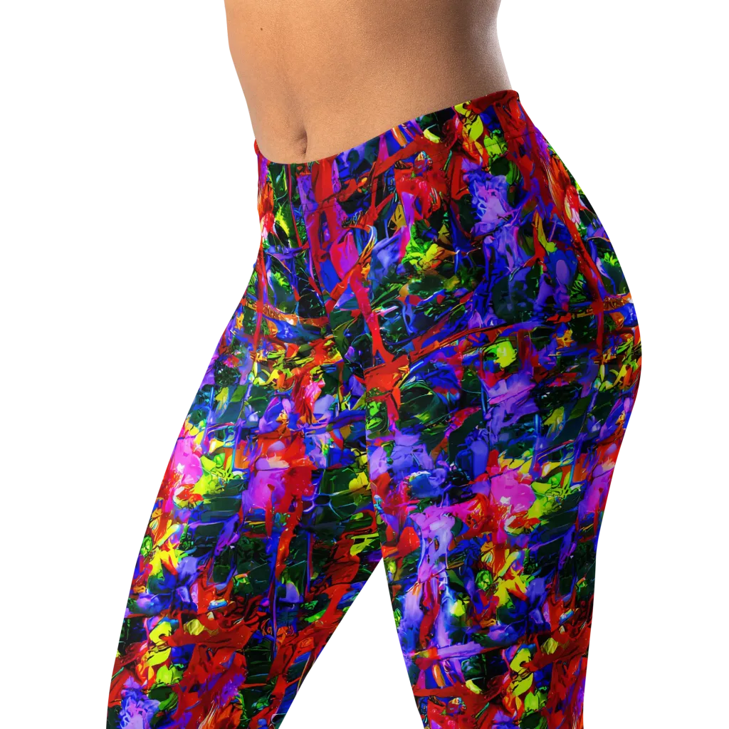 Fractured Rainbow on Leggings — Left Front