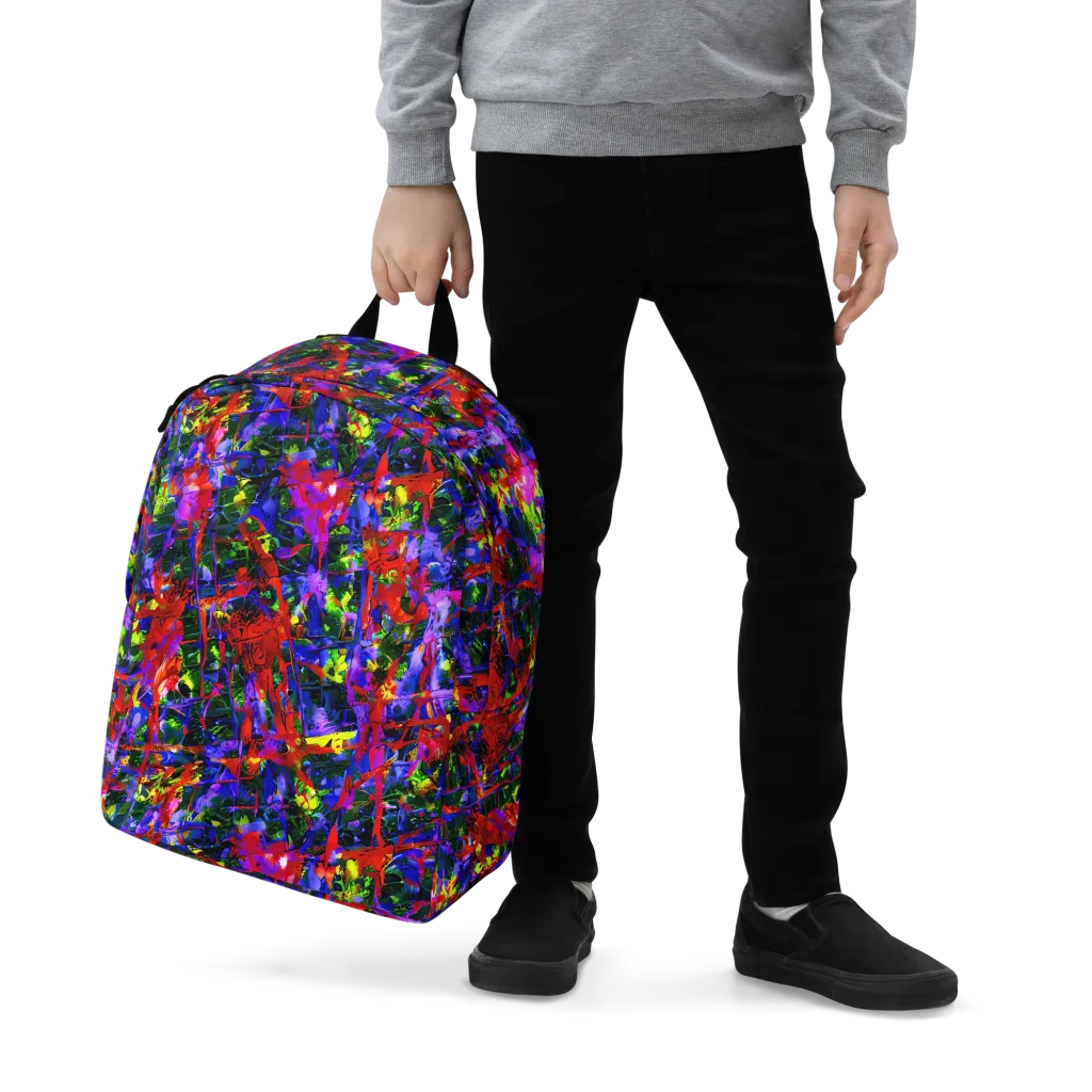 Fractured Rainbow on Minimalist Backpack — Zoomed-in