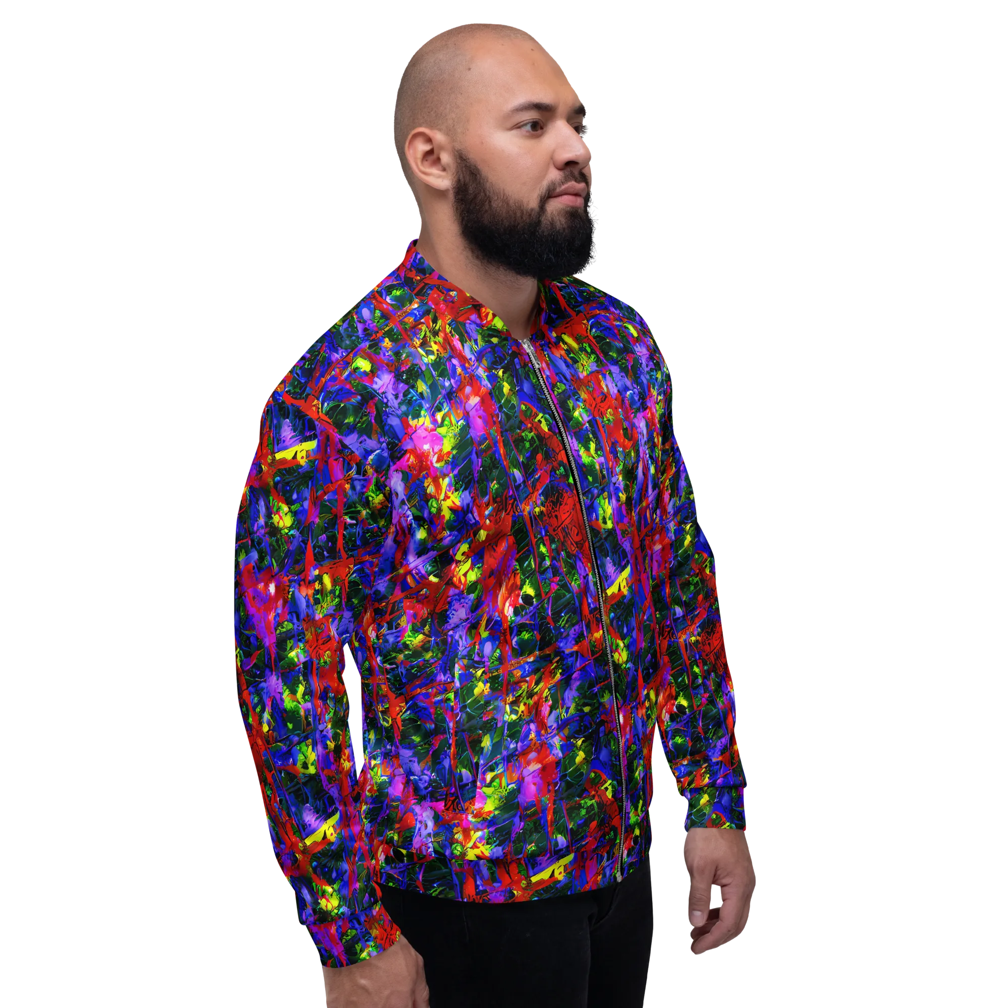 Fractured Rainbow on Bomber Jacket — Right