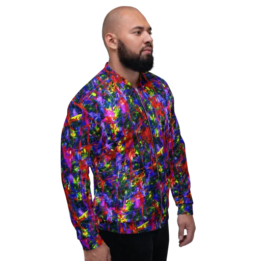 Fractured Rainbow on a Bomber Jacket