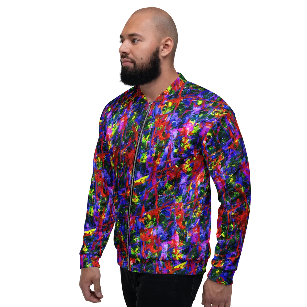 Fractured Rainbow on Bomber Jacket — Left