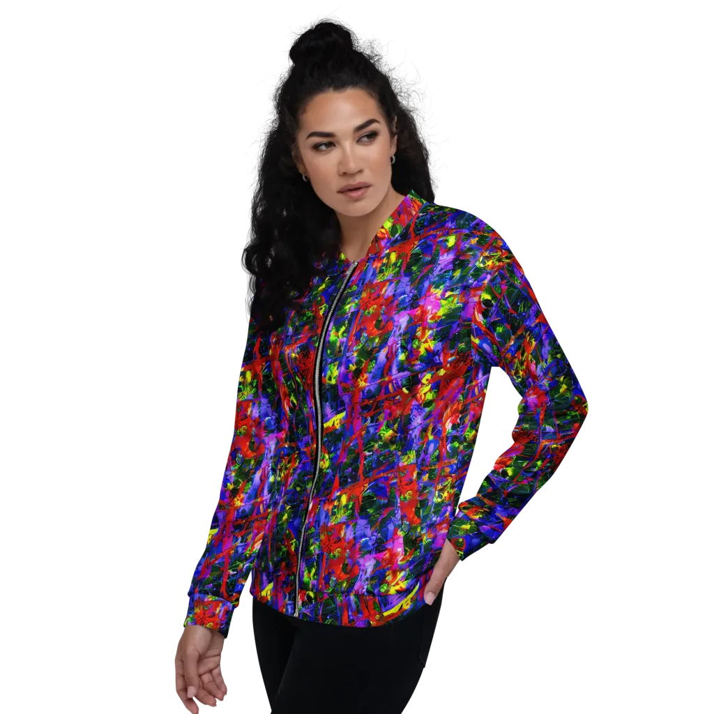 Fractured Rainbow on Bomber Jacket — Left