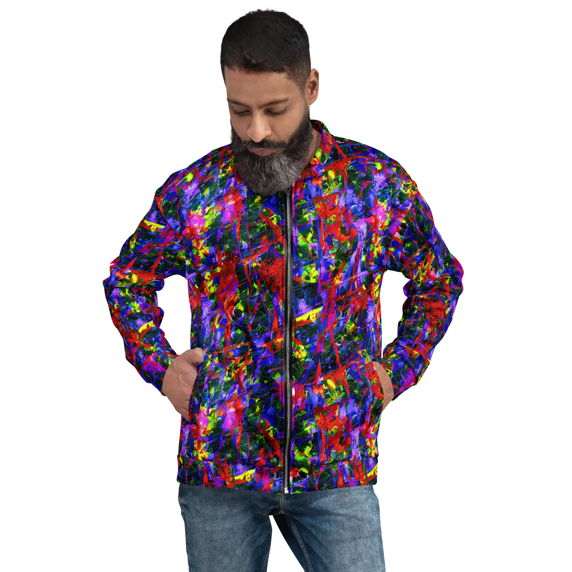 Fractured Rainbow on Bomber Jacket — Front